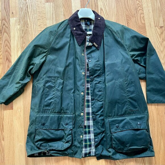 BARBOUR Beaufort Oil Cloth Jacket Vintage sz: 48 - Picture 1 of 6